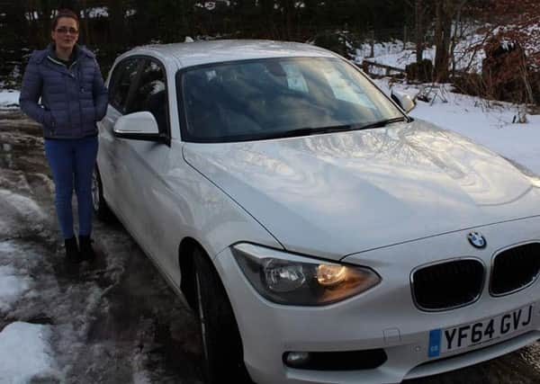 Shanice Smith was last seen leaving her work at Edinburgh Royal Infirmary yesterday at 8am in this car.
