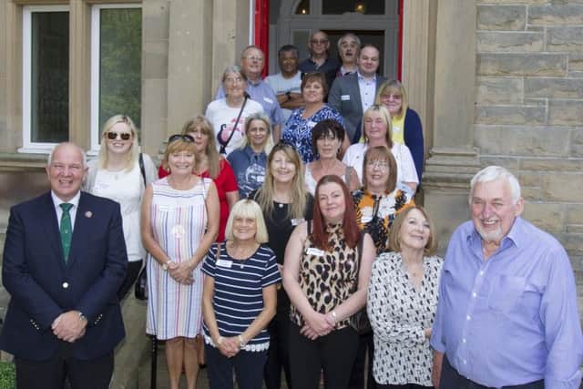 Hawick and Hermitage councillor Watson McAteer and Balcary House Hotel owners David and Sue Watson with guests at a reunion there of former Barnardo's children.
