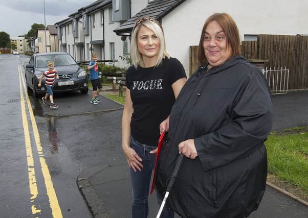 Claire Douglas-Hogg and Diane Pender in Liddlesdale Road, Hawick.