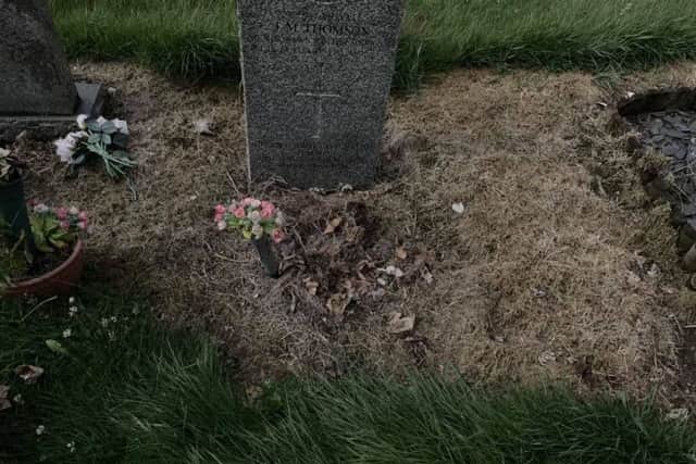 Susan Thomson was shocked whern she saw the state of her late husband's grave.