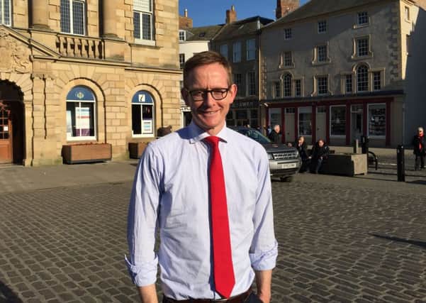 Borders MP John Lamont in the Square in Kelso.