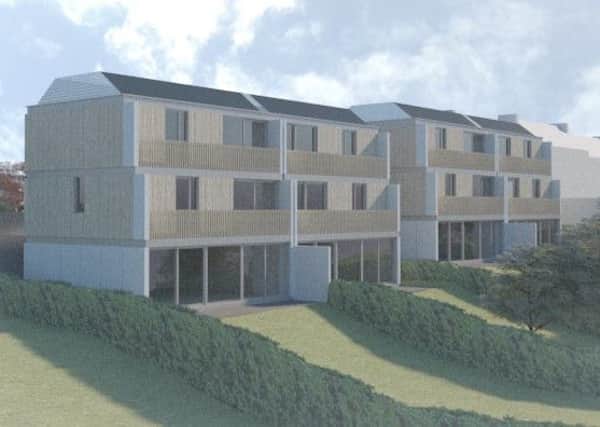 Four low-carbon homes proposed for a plot west of Thornwood Lodge in Hawick's Weensland Road.