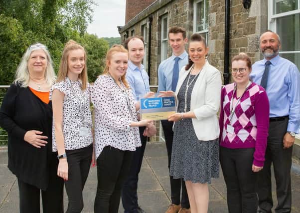 Selkirk-based Eildon Housing Association is celebrating achieving gold standard via the internationally-recognised Investors in People framework.
Eildon was assessed as having reached the gold level for both the overall framework and also as an Investors in Young People organisation.
Pictured, from left: Eildon HR manager Deborah Taggart, Amy Simpson, Emma Harris, James Renwick, James Crombie, Bonnie Clarke, Ainsley Casson and Nile Istephan.