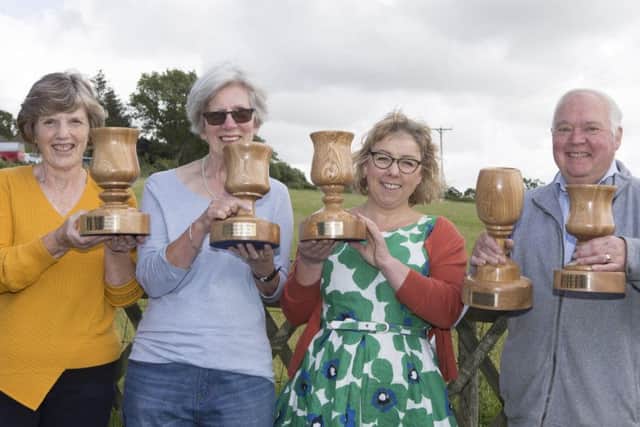 All the winners, from left: Hazel Rae (best in kitchen), Maggie Walker (best in workshop), Linda Lovatt (best in garden) and show champion Stephen Smith (best in studio).