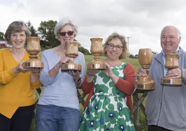 All the winners, from left: Hazel Rae (best in kitchen), Maggie Walker (best in workshop), Linda Lovatt (best in garden) and show champion Stephen Smith (best in studio).