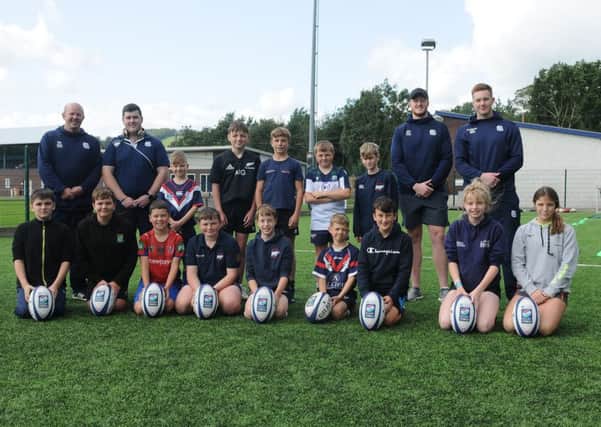 Youngsters who took part in the Saturday skills session at Selkirk (picture by Grant Kinghorn).