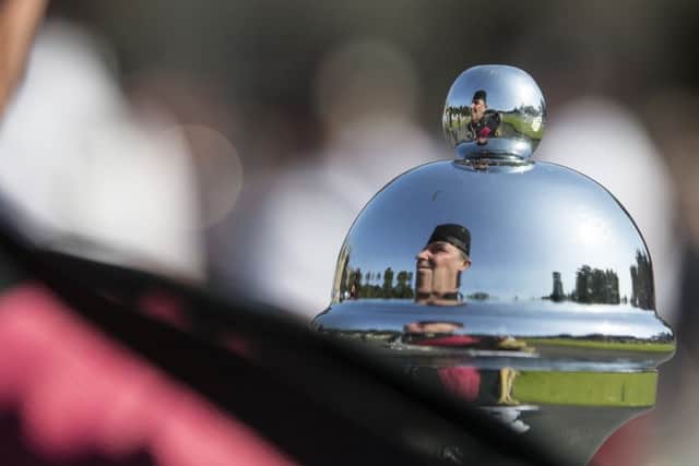 Thousands enjoy the massed pipe bands and dancing displays at Floors Castle.