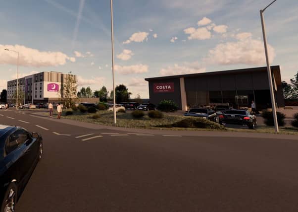 How the Borders Gateway development being planned at Tweedbank by New Land Assets would look.