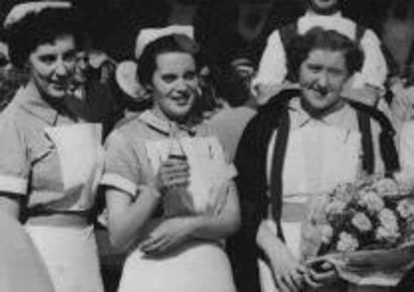Helen Russell, left, in her nursing days.