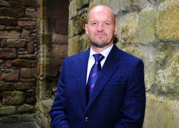 Scotland rugby coach Gregor Townsend at Linlithgow this week for the announcement of his world cup squad.