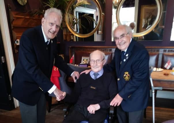 Harry Day, Stephen Smith and Alan Day at the reunion.
