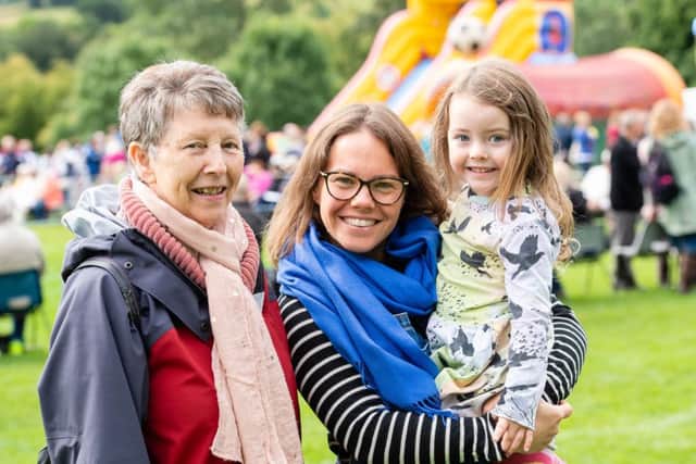 Peebles Highland Games 2019, Haylodge ParkIrene hall, Rhiana laws-hall, Aiya laws-hall from Peebles