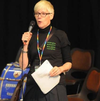 Organiser Sue Briggs opens the first night celebrations at the Victoria Halls.