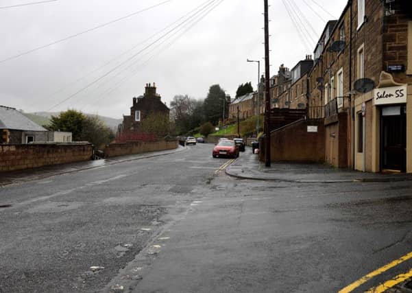 Magdala Terrace in Galashiels at its junction with Halliburton Terrace.