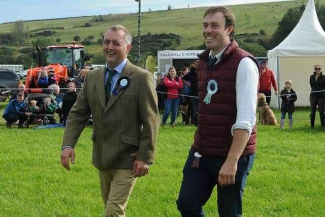 Show president Stuart Coltherd with vice president David Douglas,