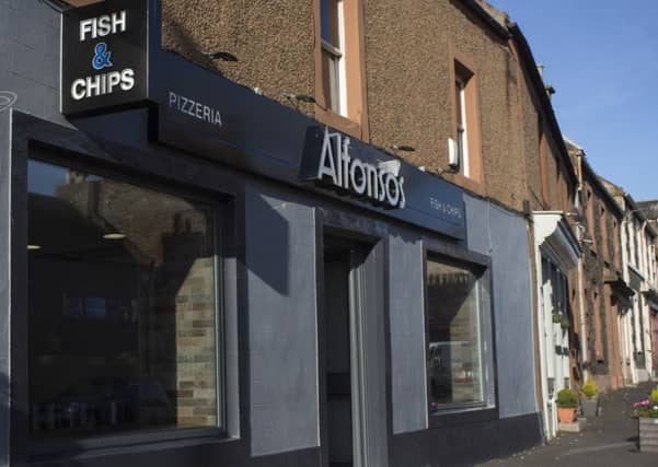 Alfonso's fish-and-chip shop in Earlston High Street.