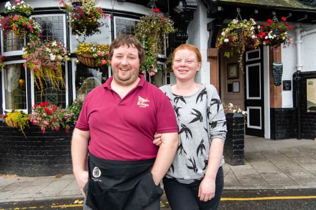 Manager Nikki Cassidy and barman Hamish Crawford at the Bridge Inn in Peebles.