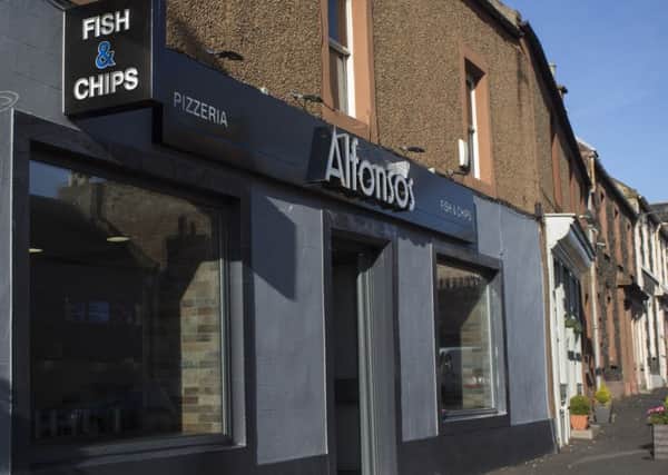 Alfonso's fish-and-chip shop in Earlston High Street.