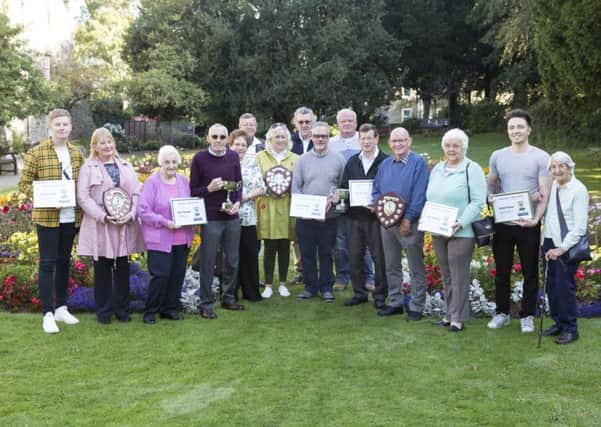 Galashiels Community Council and Gala in Bloom held their annual award presentations in Old Gala House on Saturday. Pictured are all the winners of the various categories.