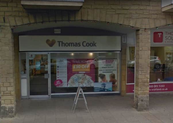 Thomas Cook in Channel Street in Galashiels.