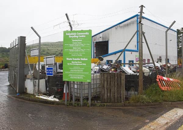 The waste transfer station at Easter Langlee, near Galashiels.