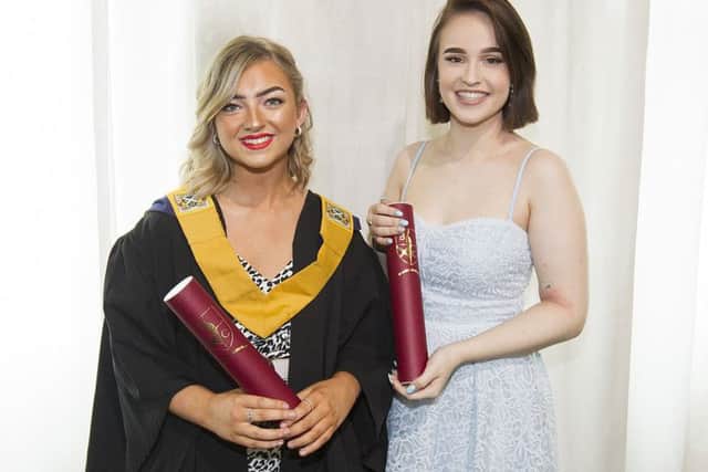 Rachel McDonald from Hawick and Baillie Steele from Kelso graduated with a HNC in finishing make-up.