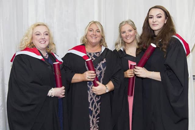 Rachel Jack from Stow, Aimee Holisz from Tweedbank, Roslyn Mundell and Courtney Lawson from Hawick.
