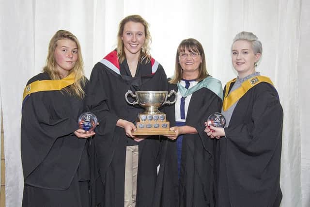 Work based Learning Award went to Charlie Blance, HNC Game and Wildlife Management, Gina Walker received the SMTA Award Level 3 NVQ in Vehicle Maintenance, VP Heater Anderson and Rachael McIntosh, Best Higher Education Student, HNC Animal Care.