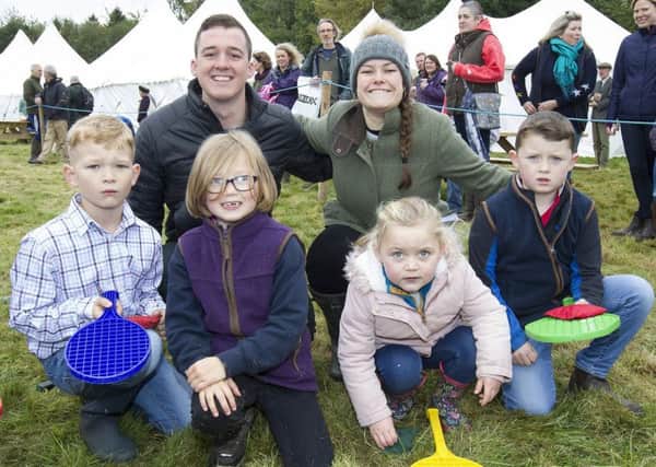 Yetholm Principals Stefan Cameron and Emma Wauchope helped organise the childrens games and prizes with James and Orla Thomson, Lily-Mae Weekly and Liam Thomson