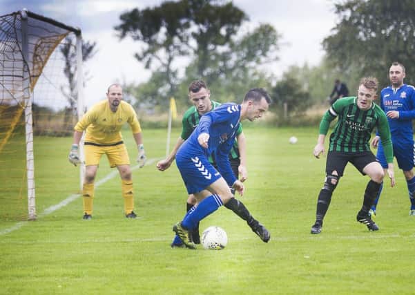 Selkirk's Rory Banks scored a hat trick against Hawick Legion in the Collie Cup Final (picture by Bill McBurnie)
