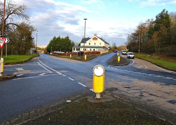 The Leadburn junction, north east of West Linton.