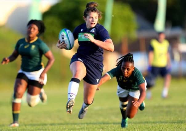 Lisa Thomson scored a try in each Test on the South African tour (picture by Scottish Rugby / Carl Fourie)