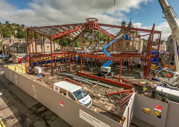 The forthcoming home in Galashiels for the Great Tapestry of Scotland is now taking shape. Photo: Borders Aerial Photography