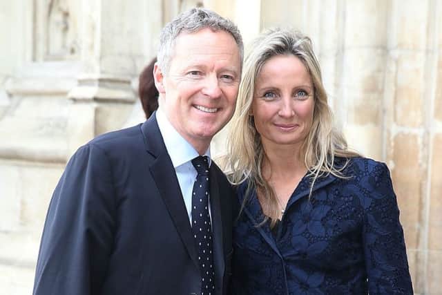 Rory Bremner with wife Tessa Campbell Fraser in 2013.  (Photo by Chris Jackson/Getty Images)