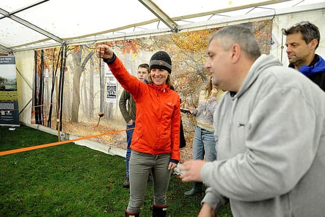 Sarah Mulligan and Edward Lawder at the Tweed Valley Forest Festival in Peebles.