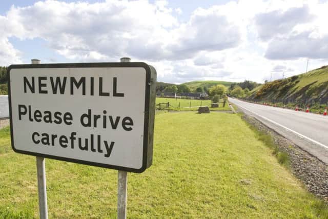 Newmill, on the A7 south-west of Hawick.