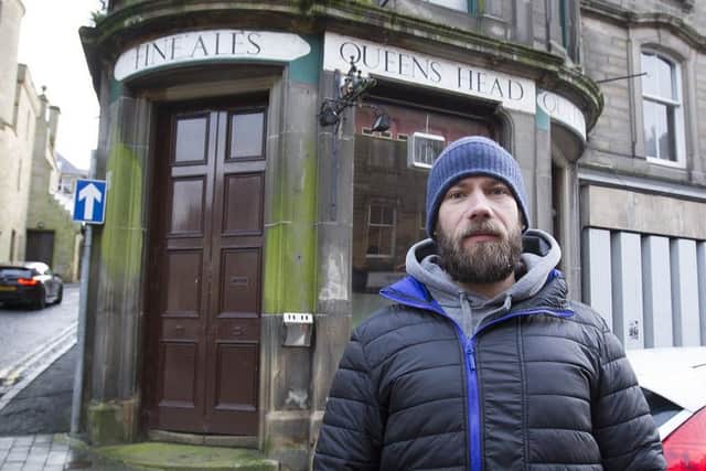 Steve Anderson at the Queen's Head in Hawick High Street.