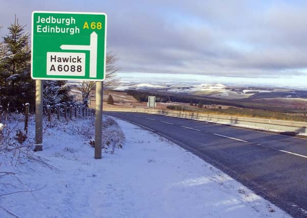 Snow at Carter Bar in April last year.