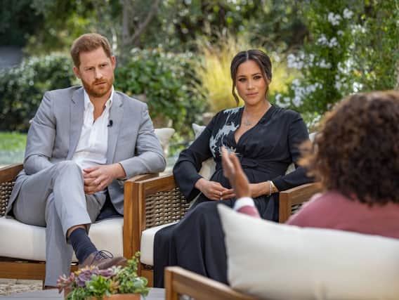 The Duke and Duchess of Sussex have revealed what life was really like for them as working royals, in a tell-all interview aired in the US with talk show host Oprah Winfrey (Photo: Harpo Productions/Joe Pugliese via Getty Images)